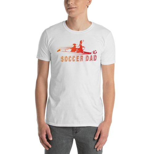 Unisex Soccer Dad T-Shirt White Sporty Dad T Shirt Gift Idea - Dafakar