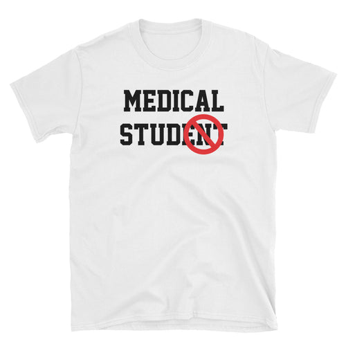Medical Stud T Shirt White Medical Student T Shirt Short-Sleeve Cotton T-Shirt for Lady Doctors to be