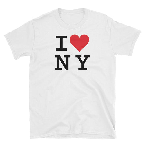 I Love NY White 100% Cotton I Love New York T Shirt for Men - Dafakar