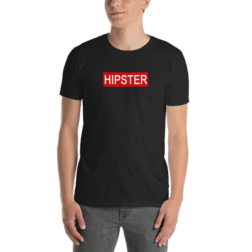 Hipster T Shirt Black Hipster Dude T Shirt Cotton T Shirt for Men
