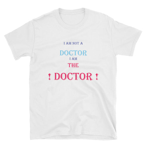 lady doctor short sleeve black cotton tshirt i am not a doctor i am the doctor Tshirt medical student tshirt funny tshirt for medical students