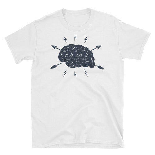 Think Out of The Box T shirt White New Idea T Shirt for Women - Dafakar