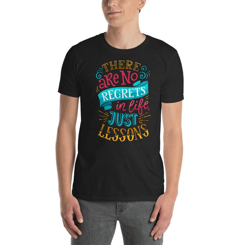No Regrets T Shirt Black There Are No Regrets in Life Just Lessons T Shirt Men - Dafakar