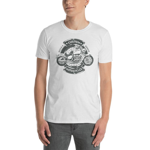 Motorcycle T Shirt White Motorcycle T Shirt Design Cotton Biker T Shirt for Men - Dafakar