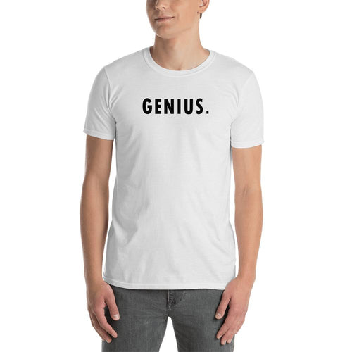 Genius T-Shirt White Genius Man T Shirt for Men - Dafakar