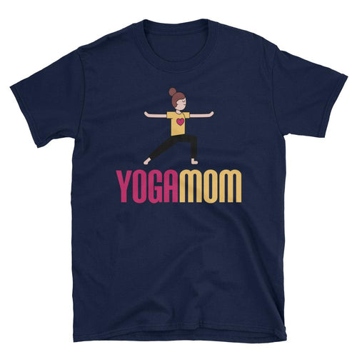 Yoga Mom T Shirt Navy Cotton Spiritual Yoga T Shirt T Shirt for Mum - Dafakar