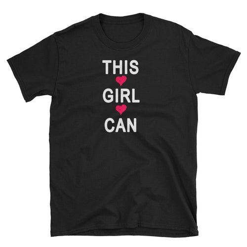This Girl Can T-Shirt Black Motivational T Shirt for Women