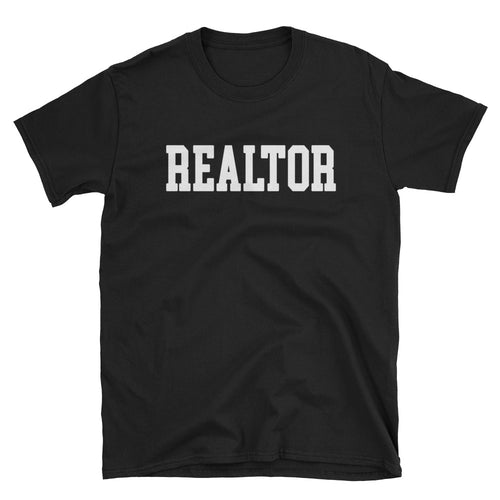 Realtor T Shirts Black Color Real Estate Agent T Shirt Short-Sleeve Cotton T-Shirt for Women Property Dealers