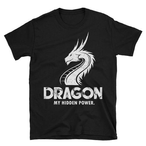 Dragon Printed Short Sleeve Round Neck Black 100% Cotton T-Shirt for Men - Dafakar