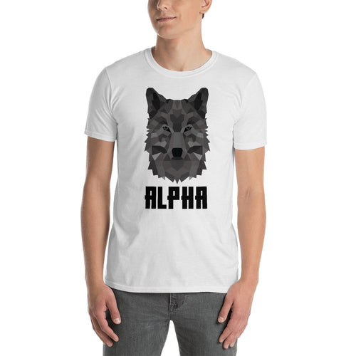 Alpha Wolf Head T Shirt White Wolf Head Alpha T Shirt for Men - Dafakar