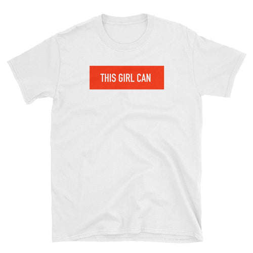 This Girl Can T Shirt White Encouragement T Shirt Short-Sleeve for Women
