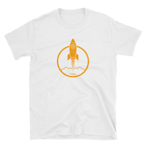 Bitcoin T Shirt White Rocket Cryptocurrency Bitcoin Tee Shirt for Women - Dafakar