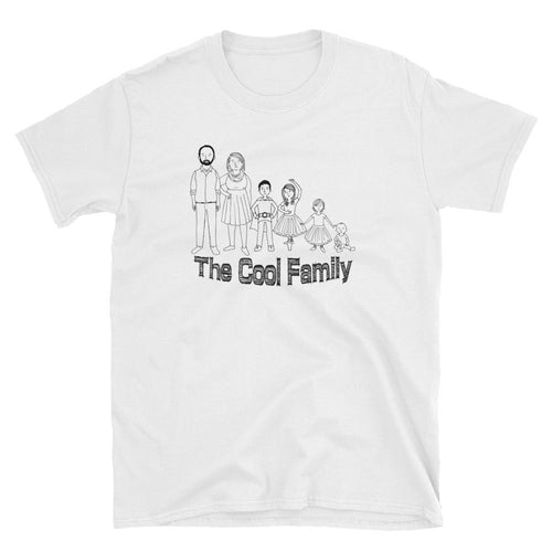 Unisex The Cool Family T Shirt White Father Mother Brother Sister & Baby Tee - Dafakar