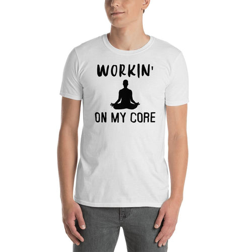 Working on My Core T Shirt White Short-Sleeve T-Shirt for Men