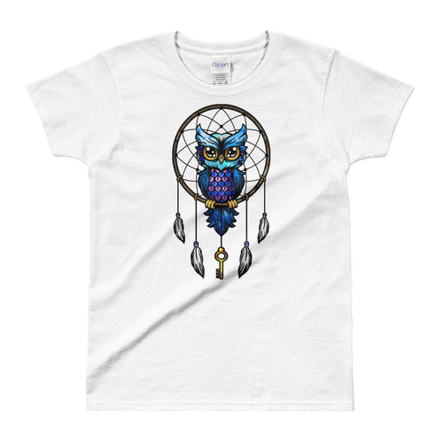 Dream Catcher T Shirt White Dream Catcher Owl T Shirts for Women - Dafakar