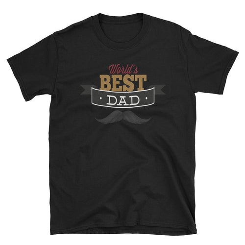 Unisex World Best Dad T Shirt Short Sleeve Black T Shirt Gifts for Dad - Dafakar
