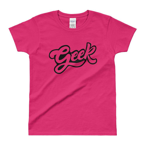 Geek T Shirts Nerd T Shirt Pink Geek Nerd T Shirt for Women - Dafakar