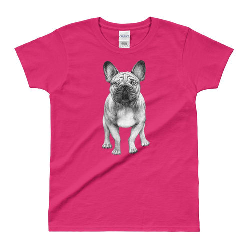 French Bulldog T Shirt Pink French Bulldog T Shirt for Women - Dafakar