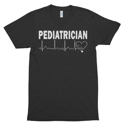 Pediatrician T Shirt Lady Doctor T Shirt Black Short-Sleeve Cotton Pediatrician T-Shirt for Women