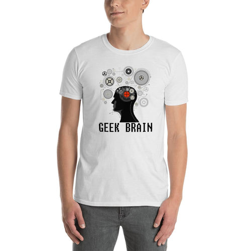 Geek Brain T Shirt White Inside Geek Brain T Shirt for Men - Dafakar