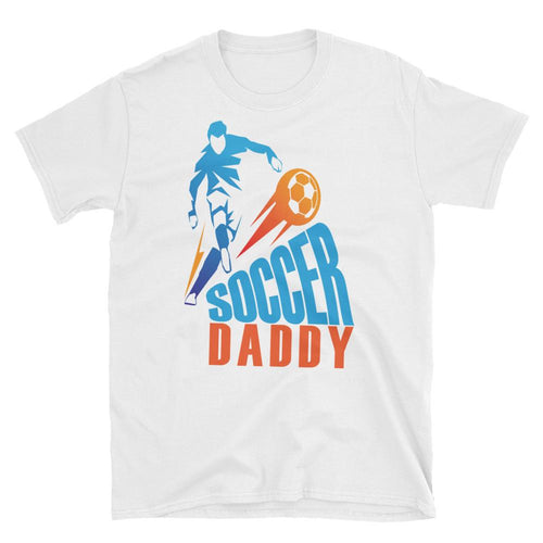 Unisex Soccer Dad T Shirt White Football Daddy T Shirt for Men - Dafakar