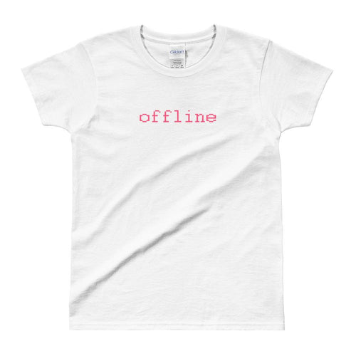 Offline T Shirt White Status Offline T Shirt for Women - Dafakar