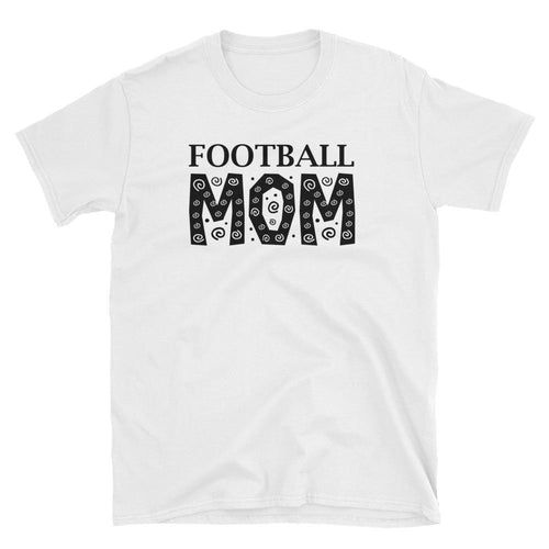 Football Mom T Shirt White Unisex Soccer Mom T Shirt Sporty Mom Tee - Dafakar
