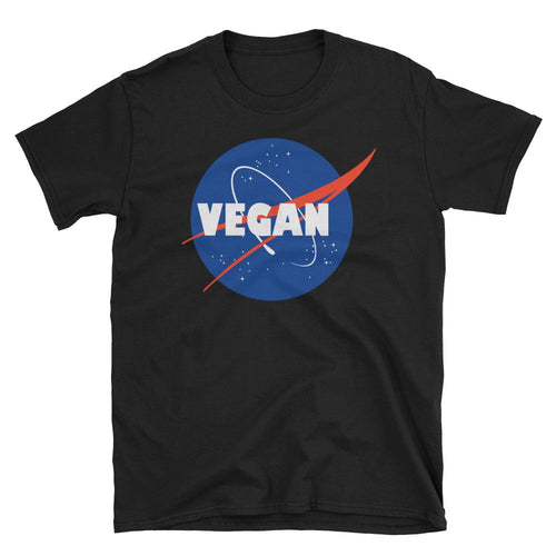 Vegan Nasa T Shirt Black Nasa Vegan T Shirt for Men - Dafakar