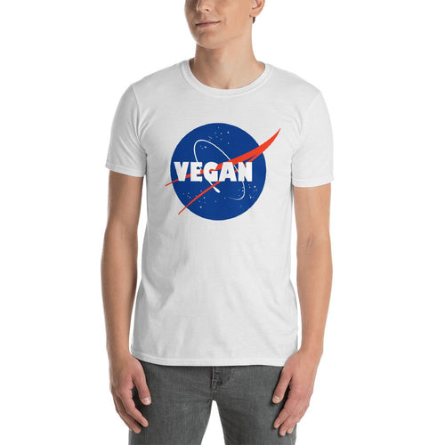 Vegan Nasa T Shirt White Nasa Vegan T Shirt for Men - Dafakar