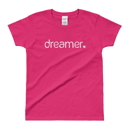 Dreamer Quote T Shirt Pink Dreamer Quote T Shirt for Women - Dafakar