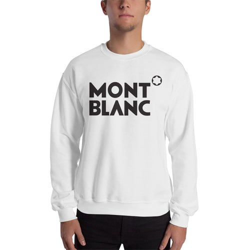 Branded Sweatshirt Mont Blanc brand Sweatshirt full-sleeve crew neck White Mont Blanc sweatshirt for men