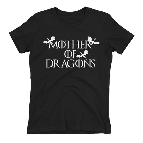 Mother of Dragons t shirt Game of Thrones T shirt Cotton Black Short-sleeve T shirt for Women