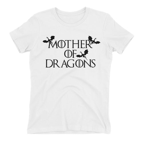 Mother of Dragons t shirt Game of Thrones T shirt Cotton White Short-sleeve T shirt for Women
