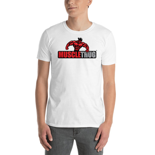 Muscle Thug T shirt Body Building T shirt Fitness Lover T shirt White Short-Sleeve Cotton T shirt for men