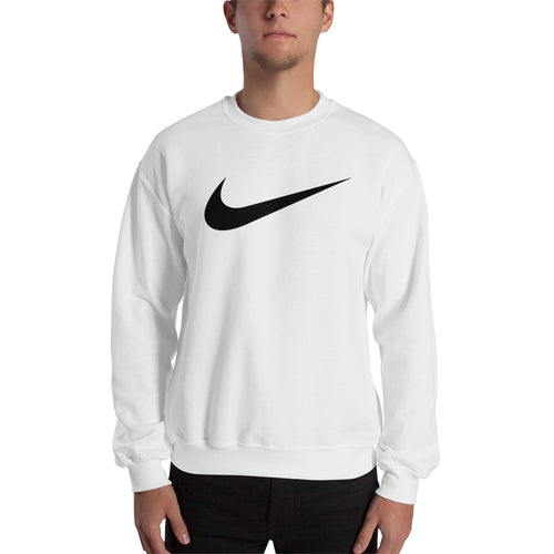 Nike Logo Sweatshirt Nike brand Sweatshirt full-sleeve crew neck White Branded sweatshirt for men