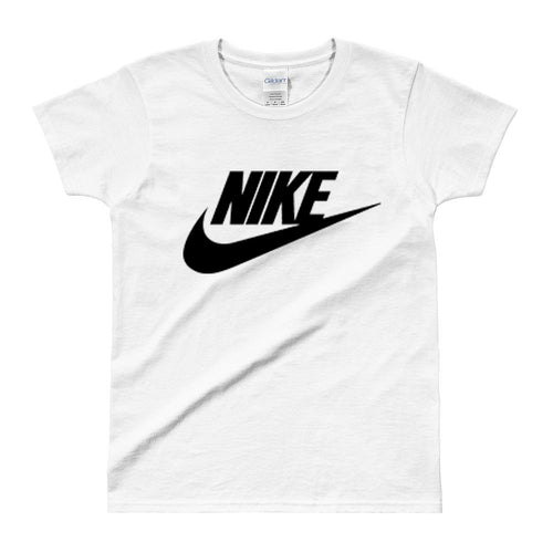 Nike T shirt Nike Logo T shirt White Short Sleeve Cotton T shirt for women