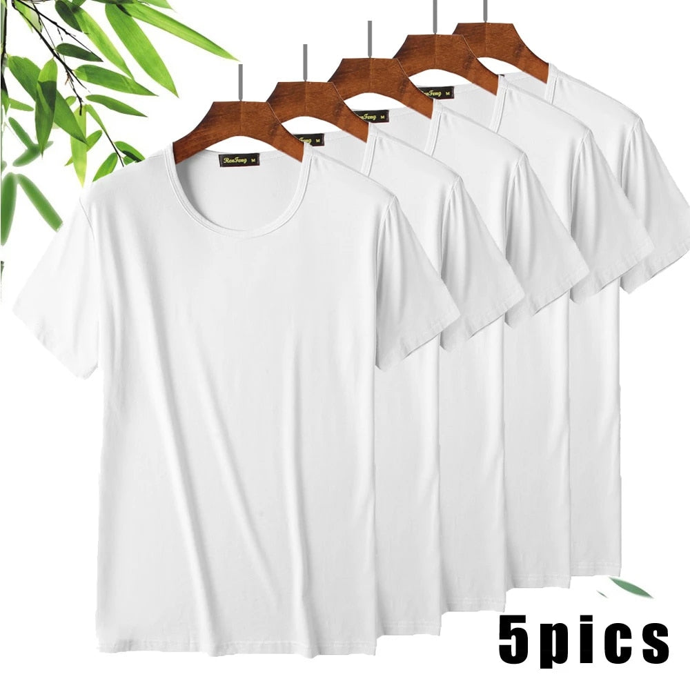White t shirts for men Multipack of 5 cotton t shirts