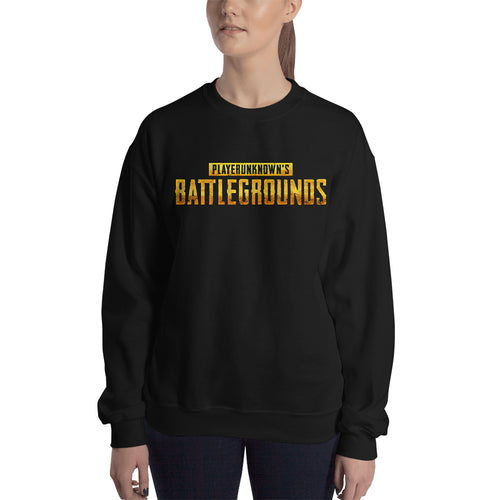 Players Unknown's Battle Ground sweatshirt PUBG Sweatshirt Black Crew Neck Gaming sweatshirt for women