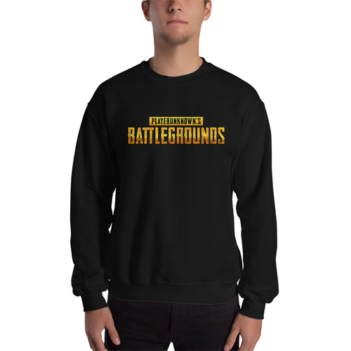 Players Unknown's Battle Ground sweatshirt PUBG Sweatshirt Black Crew Neck Gaming sweatshirt for men
