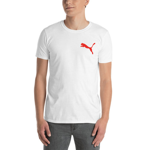 Puma T shirt Puma logo T shirt White Half Sleeve Cotton T shirt for men
