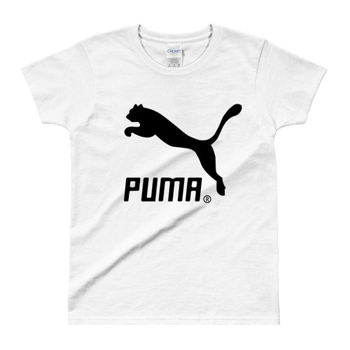 Puma T shirt Puma Branded T shirt White Short Sleeve Cotton T shirt for women