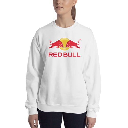 RedBull sweatshirt Redbull Branded Sweatshirt Redbull logo Sweatshirt crew neck White full-sleeve Sweatshirt for women