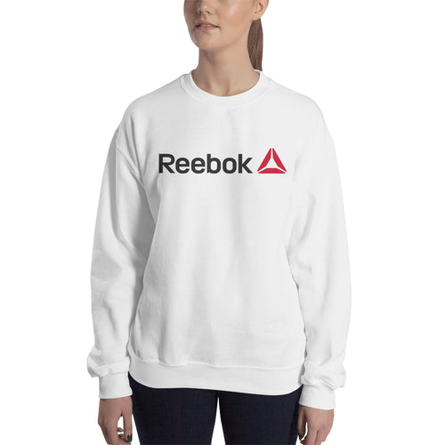 Reebok sweatshirt Reebok Branded Sweatshirt Reebok logo Sweatshirt crew neck White full-sleeve Sweatshirt for women