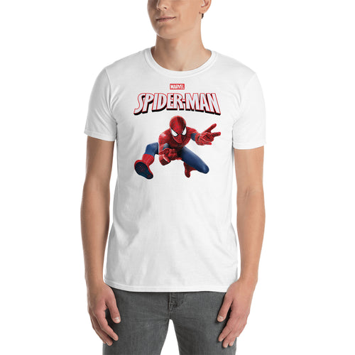 Spiderman  T shirt SuperHero T shirt short-sleeve White Cotton T shirt for men