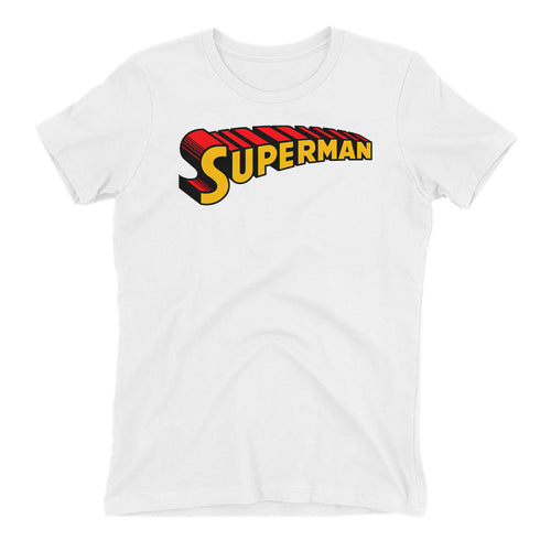 Superman T shirt Cool Superman T shirt White Half Sleeve Cotton T shirt for women