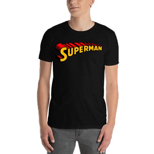 Superman T shirt Cool Superman T shirt Black Half Sleeve Cotton T shirt for men