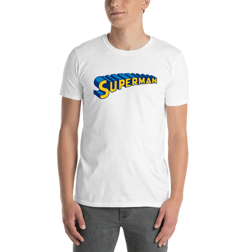 Super Man T shirt Super Hero T shirt White Cotton Half Sleeve T shirt for men