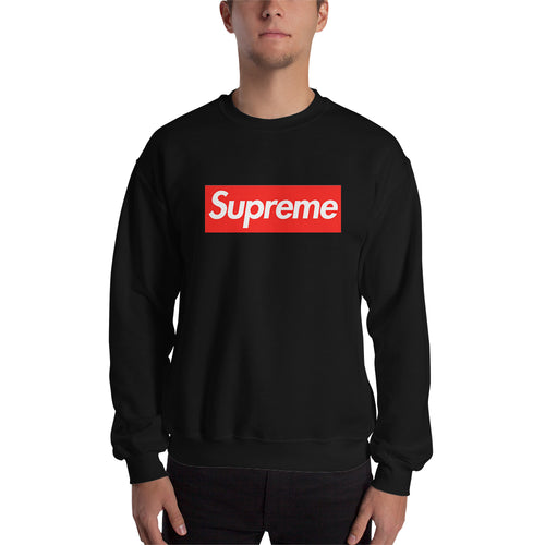 Supreme sweatshirt Supreme Brand Sweatshirt Supreme Logo Sweatshirt crew neck Black full-sleeve Sweatshirt for men