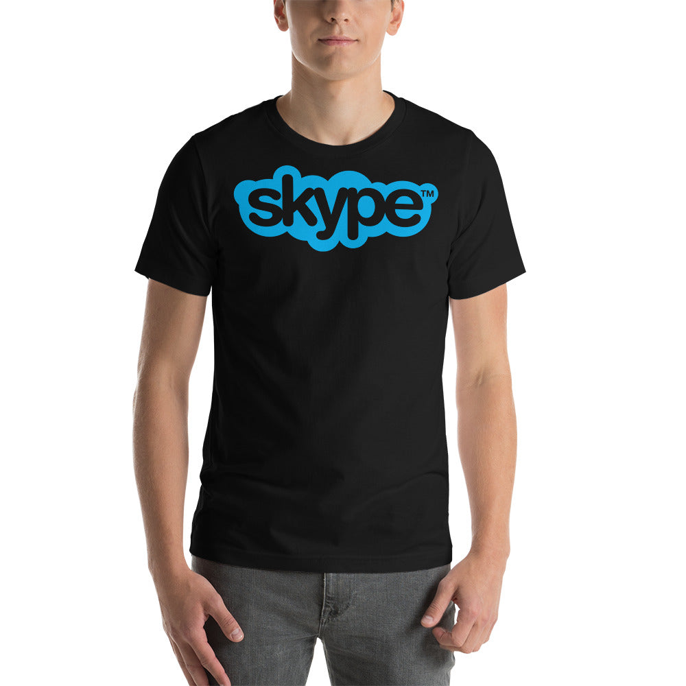 skype t shirt best quality cotton in black and white color in all sizes