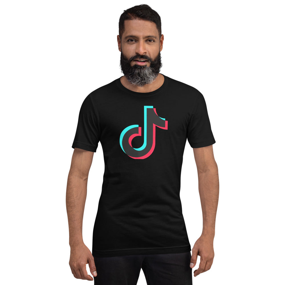 tiktok t-shirt with great design in black and white pure cotton half sleeve